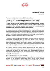 Technical article Cleaning and corrosion protection in one