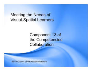 Meeting the Needs of Visual-Spatial Learners