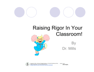 Raising Rigor In Your Classroom!