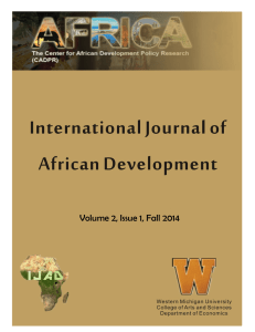 International Journal of African Development, Vol. 2, Issue 1