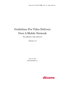 (You are going to open a PDF file)"Guidelines For Video Delivery