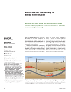 Basic Petroleum Geochemistry For Source Rock