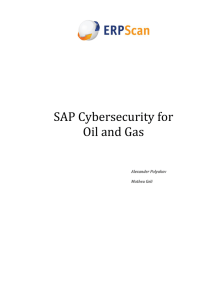 SAP Cybersecurity for Oil and Gas