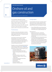 Onshore oil and gas construction