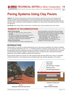 Paving Systems Using Clay Pavers