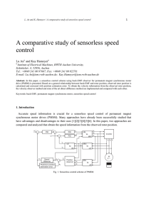 A comparative study of sensorless speed control