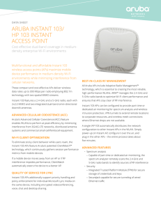 aruba instant 103/ hp 103 instant access point