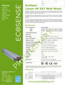 EcoSpec® Linear HP EXT Wall Wash