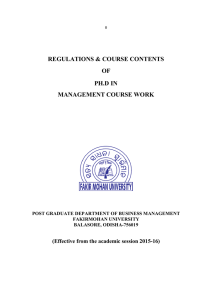 Syllabus for for Ph.D in Management Course Work