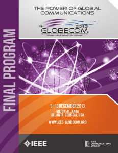 available now  - IEEE Globecom 2013