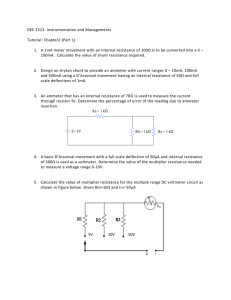 DEE 2313: Instrumentation and Managements Tutorial: Chapter2