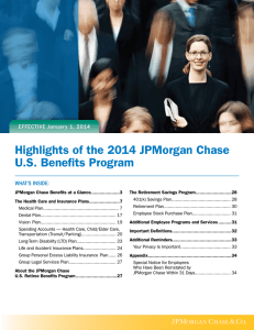 Highlights of the 2014 JPMorgan Chase U.S. Benefits Program