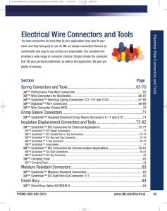 3M™ Wire Connectors and Tools, 2013 Electrical Product Catalog