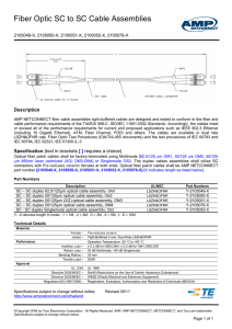 Fiber Optic SC-SC Cable Assembly Rev-05-11