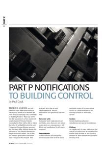 part p notifications to building control