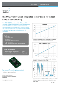 The MiCS-VZ-89TE is an integrated sensor board for Indoor Air
