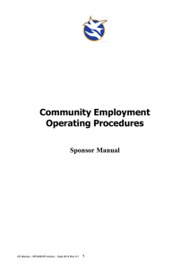 Community Employment Operating Procedures