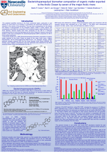 BHP composition of organic matter exported to the Arctic Ocean by