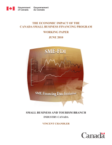 The Economic Impact of the Canada Small Business Financing
