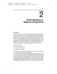 SPICE Modeling of Magnetic Components