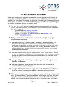 OTRS Contributor Agreement