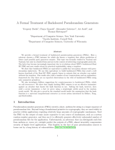 A Formal Treatment of Backdoored Pseudorandom