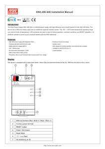 KNX-20E-640 Installation Manual