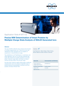 Application Note # MT-112 Precise MW Determination of