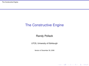 The Constructive Engine - University of Edinburgh