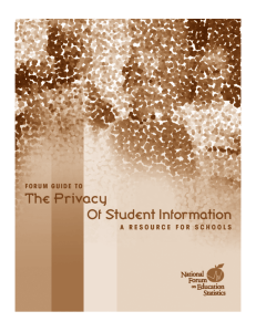 Forum Guide to the Privacy of Student Information