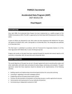 PARIS21 Secretariat Accelerated Data Program (ADP)