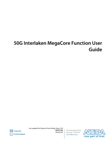 50G Interlaken MegaCore Function User Guide