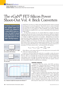 The eGaN FET-Silicon Power Shoot-Out Vol. 4