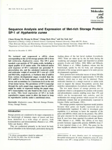 and Cells Sequence Analysis and Expression of Met