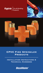 CPVC Fire Sprinkler Products