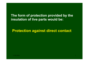 Protection against direct contact