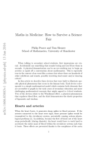 Maths in Medicine: How to Survive a Science Fair arXiv