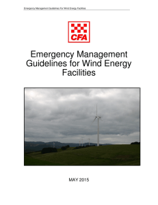 Emergency Management Guidelines for Wind Energy Facilities