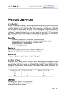 PLO Gel Kit - Product Information - PLO