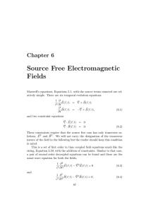 Source Free Electromagnetic Fields