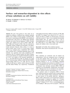and nonsurface-dependent in vitro effects of bone substitutes on cell