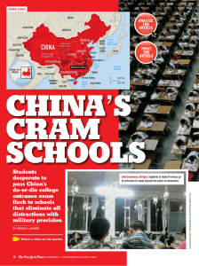 China`s “cram schools - The New York Times Upfront