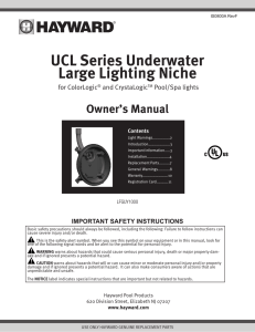 UCL Series Underwater Large Lighting Niche