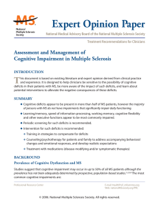 Expert Opinion Paper - National Multiple Sclerosis Society
