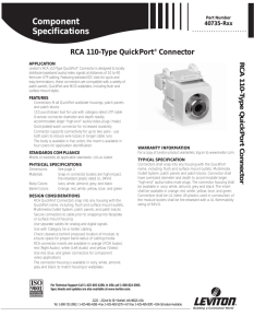 RCA 110-Type QuickPort® Connector