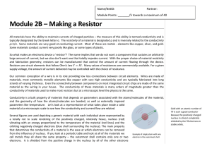 Module 2B – Making a Resistor