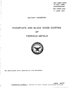 i phosphate and black oxide coating of ferrous metals