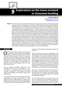 9) Explorations on the Issues Involved in Classroom Emailing