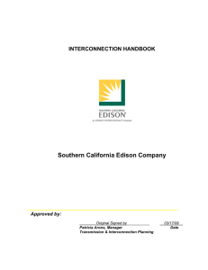 SCE`s Interconnection Handbook