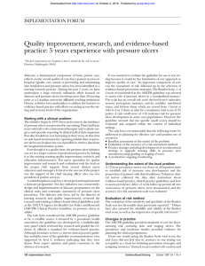 Quality improvement, research, and evidence